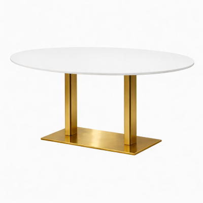 โต๊ะอาหารหินอ่อน Adele | โต๊ะอาหารหรู ขาทอง โมเดิร์น สั่งทำตามขนาด