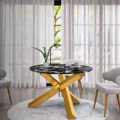 โต๊ะอาหารหินขาวล้วน รุ่น EMMA โต๊ะอาหารสไตล์มินิมอล โมเดิร์นหรู