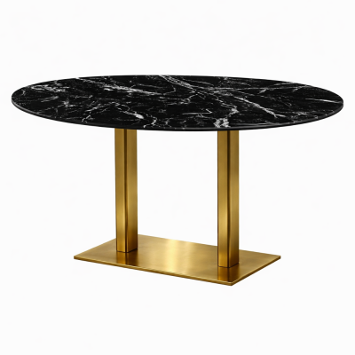 โต๊ะอาหารหินอ่อน Adele | โต๊ะอาหารหรู ขาทอง โมเดิร์น สั่งทำตามขนาด