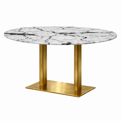 โต๊ะอาหารหินอ่อน Adele | โต๊ะอาหารหรู ขาทอง โมเดิร์น สั่งทำตามขนาด