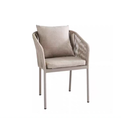 เก้าอี้หวายเทียมเบาะผ้า โครงอลูมิเนียม รุ่น Aura Cushion