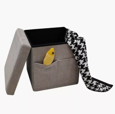 Stool Box เก้าอี้สตูล โครงไม้ ดีไซน์ทันสมัย ทรงสี่เหลี่ยม มีช่องเก็บของในตัว