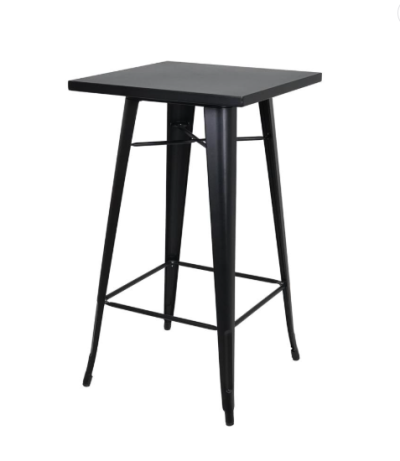 Titan  โต๊ะบาร์ดีไซน์โมเดิร์น สีดำเรียบหรู โครงเหล็กแข็งแรงโต๊ะ1เก้าอี้2