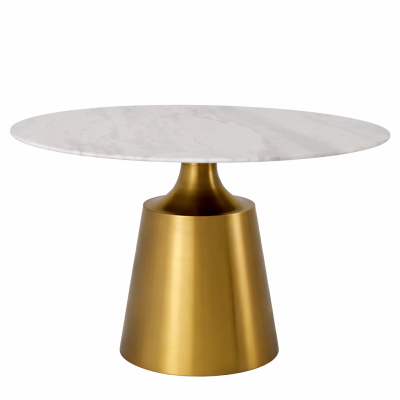 โต๊ะอาหารหินอ่อน Fiona | โต๊ะอาหารหรู ดีไซน์โมเดิร์น ขาทองพรีเมียม