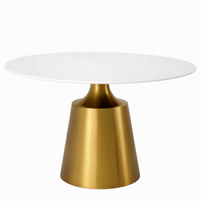 โต๊ะอาหารหินอ่อน Fiona | โต๊ะอาหารหรู ดีไซน์โมเดิร์น ขาทองพรีเมียม