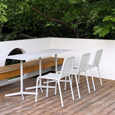 เก้าอี้สนาม รุ่น Linear Outdoor Armchair สีขาว