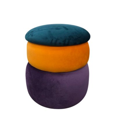 Stool Macaron สตูนมาการอง สตูนแบบชั้นดีไซน์สวย สีสันน่ารัก หุ้มด้วยผ้ากำมะหยี่นุ่ม ใส่ของได้