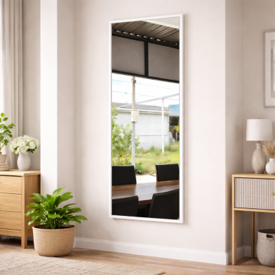 กระจกส่องตัว Minimal Frame White