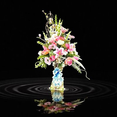 แจกันดอกไม้ประดิษฐ์ จัดสำเร็จ