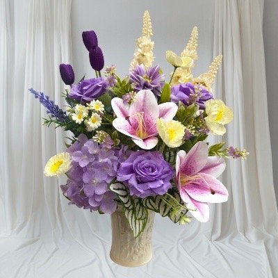 แจกันดอกไม้ประดิษฐ์ จัดสำเร็จ