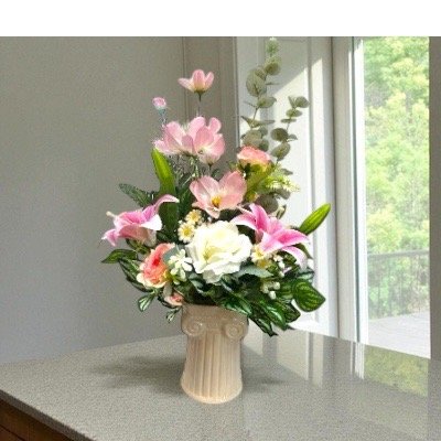 แจกันดอกไม้ประดิษฐ์ จัดสำเร็จ