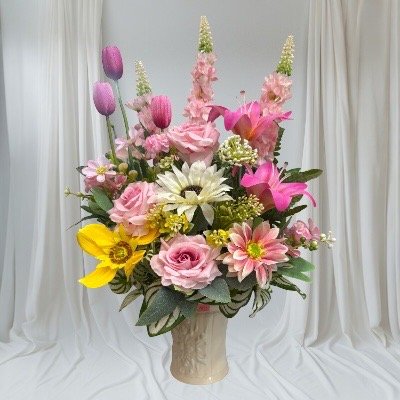 แจกันดอกไม้ประดิษฐ์ จัดสำเร็จ