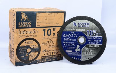 ใบตัด 10”x1.6x25.4 ใย 2ชั้น SUMO