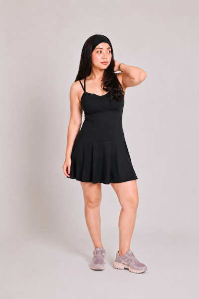 Mono Dress | Women's Black Flare Mini Dress