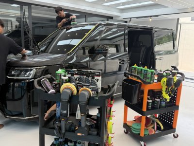 รถเข็นจัดเก็บอุปกรณ์ รถเข็นคาร์แคร์ 3D T02 น้ำยาขัดสีรถ 3D เคลือบแก้ว เครื่องขัดสีรถ