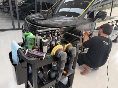 รถเข็นจัดเก็บอุปกรณ์ รถเข็นคาร์แคร์ 3D T02 น้ำยาขัดสีรถ 3D เคลือบแก้ว เครื่องขัดสีรถ