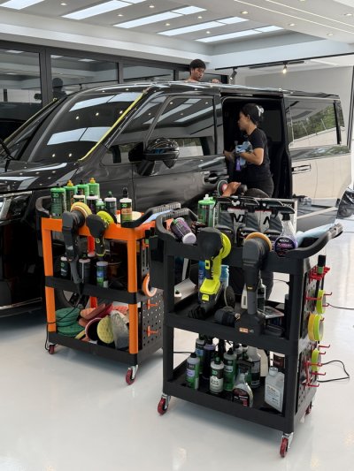 รถเข็นจัดเก็บอุปกรณ์ รถเข็นคาร์แคร์ 3D T02 น้ำยาขัดสีรถ 3D เคลือบแก้ว เครื่องขัดสีรถ