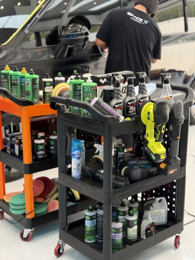 รถเข็นจัดเก็บอุปกรณ์ รถเข็นคาร์แคร์ 3D T02 น้ำยาขัดสีรถ 3D เคลือบแก้ว เครื่องขัดสีรถ