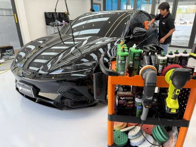 รถเข็นจัดเก็บอุปกรณ์ รถเข็นคาร์แคร์ 3D T02 น้ำยาขัดสีรถ 3D เคลือบแก้ว เครื่องขัดสีรถ