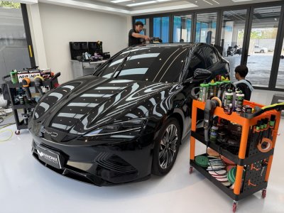 รถเข็นจัดเก็บอุปกรณ์ รถเข็นคาร์แคร์ 3D T02 น้ำยาขัดสีรถ 3D เคลือบแก้ว เครื่องขัดสีรถ