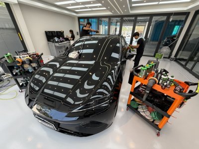 รถเข็นจัดเก็บอุปกรณ์ รถเข็นคาร์แคร์ 3D T02 น้ำยาขัดสีรถ 3D เคลือบแก้ว เครื่องขัดสีรถ