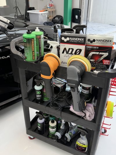 รถเข็นจัดเก็บอุปกรณ์ รถเข็นคาร์แคร์ 3D T02 น้ำยาขัดสีรถ 3D เคลือบแก้ว เครื่องขัดสีรถ