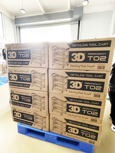 รถเข็นจัดเก็บอุปกรณ์ รถเข็นคาร์แคร์ 3D T02 น้ำยาขัดสีรถ 3D เคลือบแก้ว เครื่องขัดสีรถ