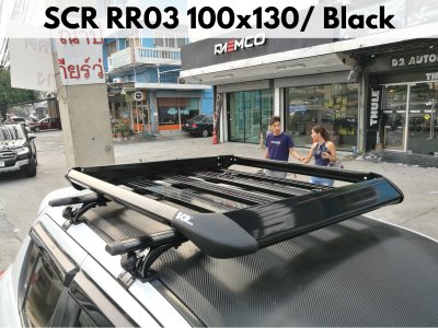 ติดแร็คหลังคา SCR RoofRack รุ่น RR03 Black Color 100x130 cm