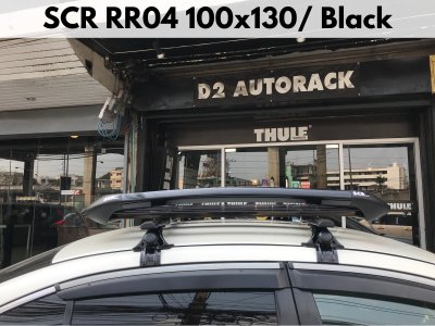 ตะแกรงใส่ของบนหลังคา SCR Roofrack รุ่น RR04 Black Color 100x130 cm