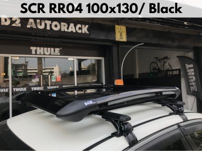 แร็คหลังคาใส่ของ SCR Roofrack รุ่น RR04 Black Color 100x130 cm