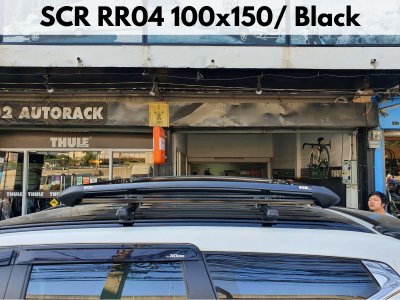 แร็คเก็บของบนหลังคา SCR Roofrack รุ่น RR04 Black Color 100x150 cm