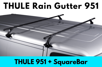 แร็คหลังคา THULE รุ่น Rain Gutter 951 แร็คหลังคามือสอง ทูเล่ roofrackbar ติดหลังคารถยนต์ ติดตั้ง ได้กับรถทุกรุ่น