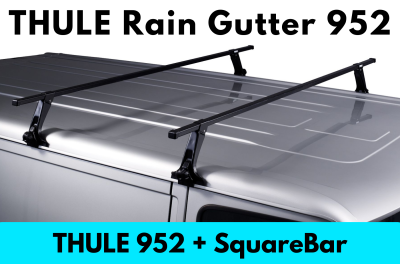 แร็คหลังคา THULE รุ่น Rain Gutter 952 แร็คหลังคามือสอง ทูเล่ roofrackbar ติดหลังคารถยนต์ ติดตั้ง ได้กับรถทุกรุ่น