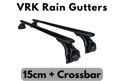 แร็คหลังคา VRK รุ่น 15cm Crossbar RainGutters แร็คหลังคามือสอง วีอาร์เค roofrackbar ติดหลังคารถยนต์ ติดตั้ง ได้กับรถทุกรุ่น