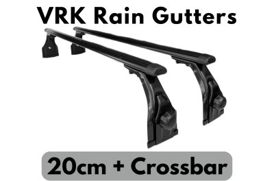 แร็คหลังคา VRK รุ่น 20cm Crossbar RainGutters แร็คหลังคามือสอง วีอาร์เค roofrackbar ติดหลังคารถยนต์ ติดตั้ง ได้กับรถทุกรุ่น