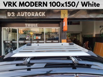 ตะแกรงบนหลังคา VRK Roofrack รุ่น Modern White Color 100x150 cm