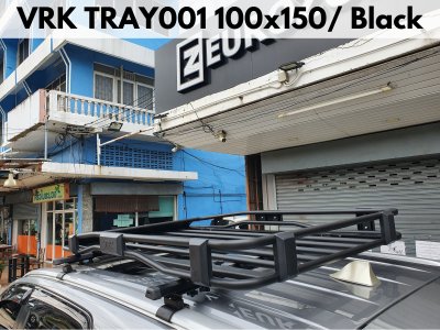 แร็คหลังคารถเก๋ง VRK RoofRack รุ่น TRAY001 Black Color 100x150 cm