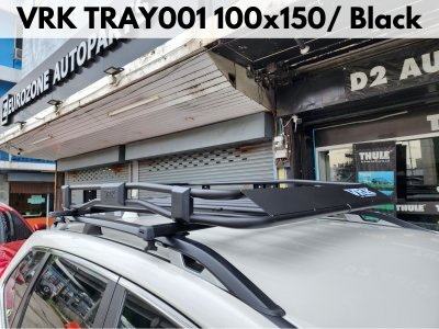 ติดแร็คหลังคา VRK RoofRack รุ่น TRAY001 Black Color 100x150 cm