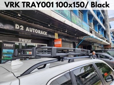 แร็คหลังคารถตู้ VRK RoofRack รุ่น TRAY001 Black Color 100x150 cm