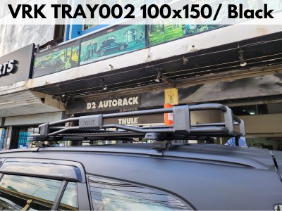 แร็คหลังคาใส่ของ VRK Roofrack รุ่น TRAY002 Black Color 100x150 cm