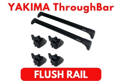 แร็คหลังคา YAKIMA รุ่น ThroughBar RoofRail แร็คหลังคามือสอง ยากิมา roofrackbar ติดหลังคารถยนต์ ติดตั้ง ได้กับรถทุกรุ่น