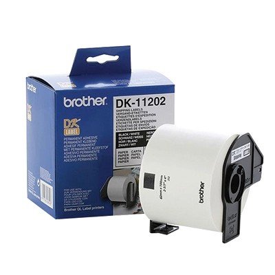 Brother DK-11202 เทปพิมพ์อักษร ขนาด 62x100มม. (300ป้าย/ม้วน)