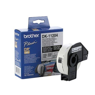 Brother DK-11204 เทปพิมพ์อักษร ขนาด 17x54 มม. (400 ป้าย/ม้วน)