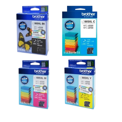 Brother LC-669XL BK / LC-665XLC,M,Y  ตลับหมึกอิงค์เจ็ท