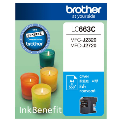 Brother LC-663 BK,C,M,Y  ตลับหมึกอิงค์เจ็ท