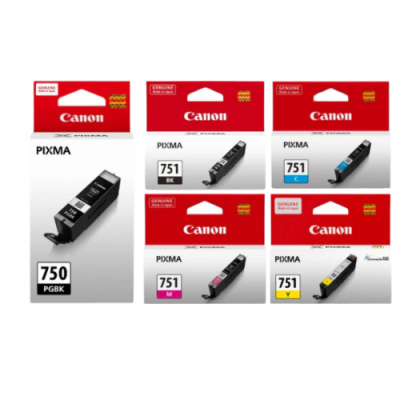 Canon PGI-750PGBK / CLI-751 BK/C/M/Y ตลับหมึกอิงค์เจ็ท