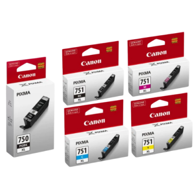 Canon PGI-750XL PGBK / CLI-751XL BK/C/M/Y ตลับหมึกอิงค์เจ็ท