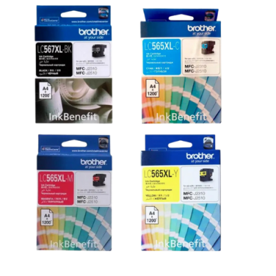 Brother LC-567XL BK / LC-565XL C,M,Y  ตลับหมึกอิงค์เจ็ท
