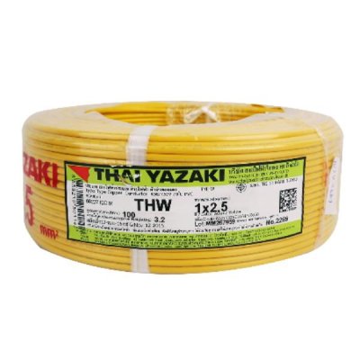 สายไฟ THW YAZAKI 1 x 2.5 sq.mm.ดำ