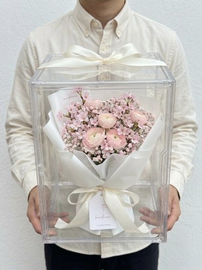 Fresh Flowers - Pink Tone in AcrylicBox